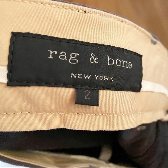 Rag & Bone Trouser Pants Women’s Size 2 Dark Gray Grey Wool Slim Leg Ankle - Picture 12 of 16